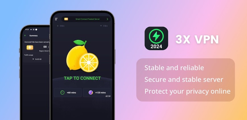 3X VPN MOD APK 5.5.005 (VIP Unlocked) - Lemon VPN Premium Features Screenshot